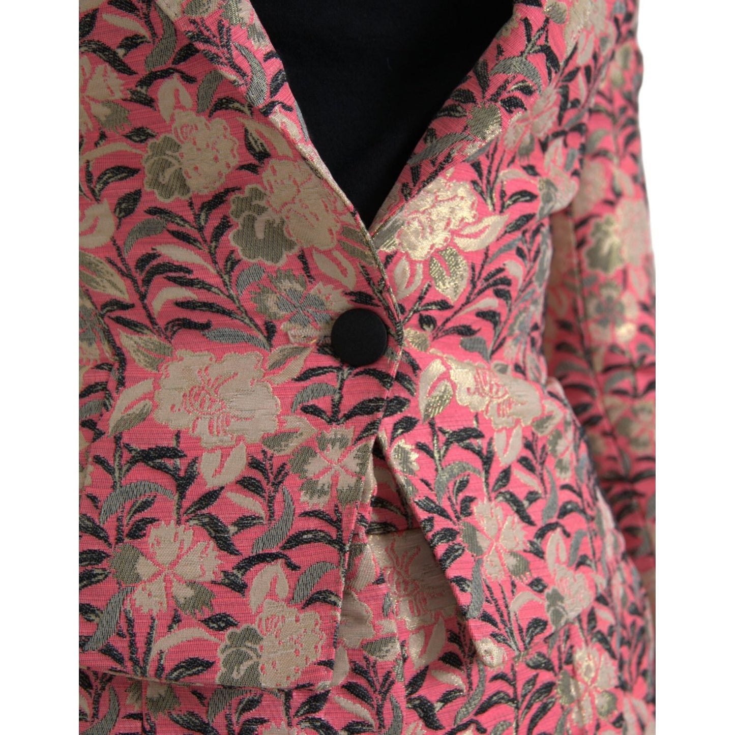 Dolce & Gabbana Pink Floral Jacquard Slim Fit 2 Piece Suit KOS2233-40