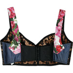 Dolce & Gabbana Multicolor Floral Patchwork Bustier Crop Top BIK1789-46
