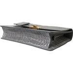 Balenciaga Gray Exotic Leather Medium Shoulder Hand Purse Bag BAG1170