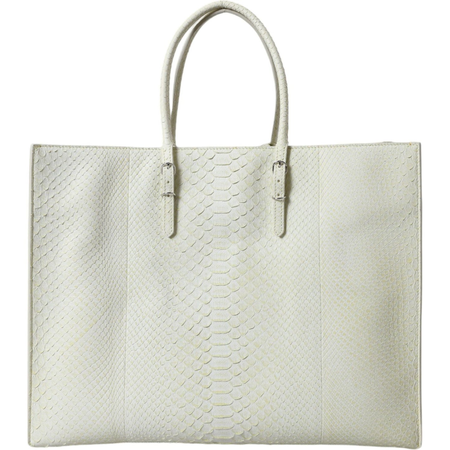 Balenciaga White Yellow Exotic Skin Leather Shopping Tote PAPIER Bag BAG1180
