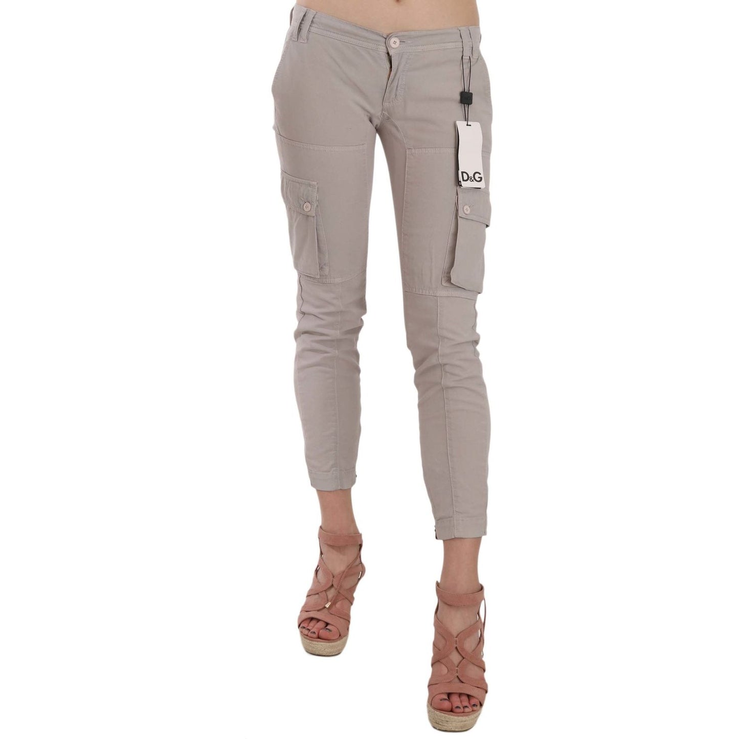 Dolce & Gabbana Casual Fitted Khaki Trousers Pants BYX1335-38