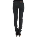 Ermanno Scervino Green Slim Jeans Denim Pants Straight Leg Stretch SIG12470-1