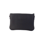 Burberry Peyton Monogram Black Leather Pouch Crossbody Bag Purse 57359
