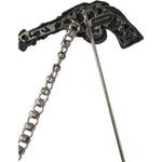 Dolce & Gabbana Brass Copper Silk Revolver Gun Men Brooch Lapel Pin SMY101448