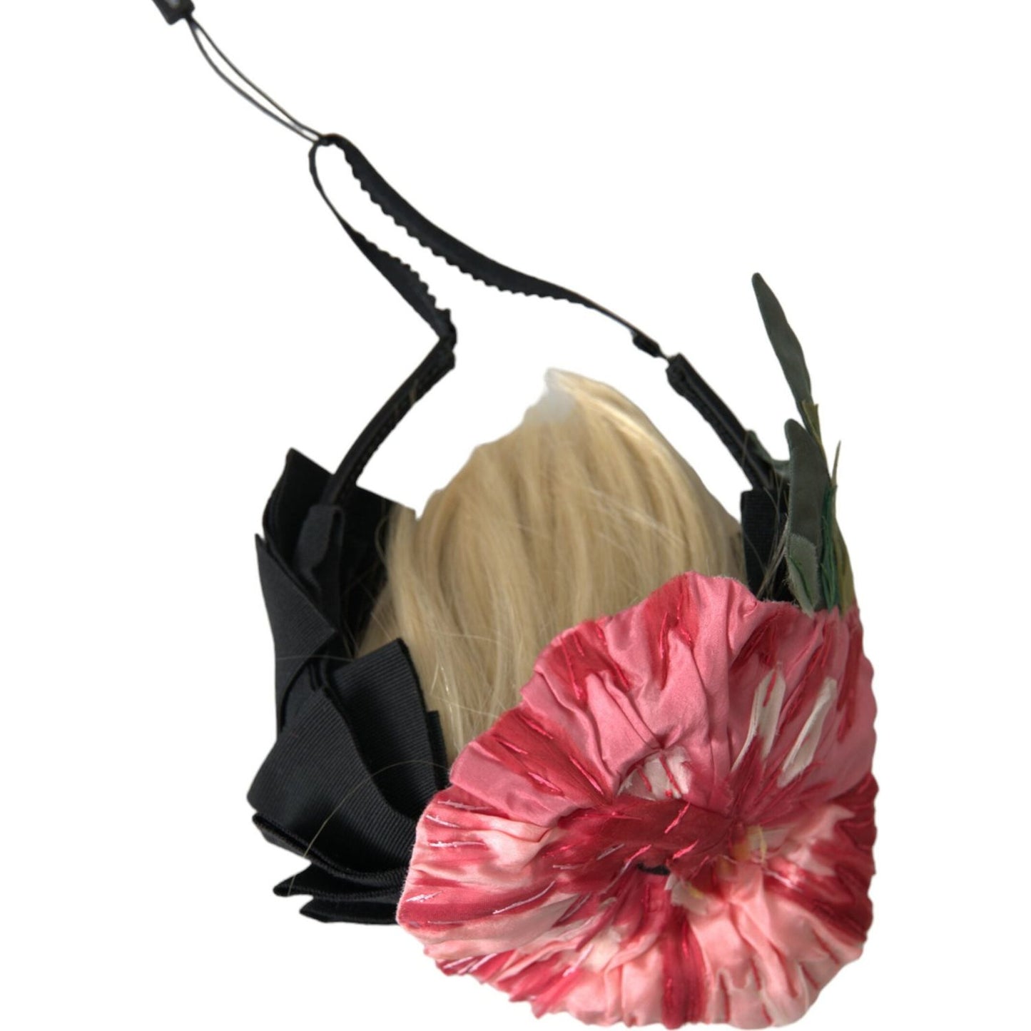 Dolce & Gabbana Black Viscose White Hair Parrucchiera Headband Diadem SMY101420