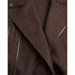 Dolce & Gabbana Brown Coat Short Biker Wool Jacket JKT4051-40