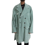 Dolce & Gabbana Blue Double Breasted Corduroy Cotton Jacket JKT3852-52
