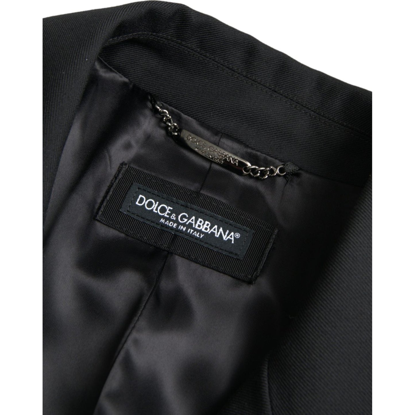 Dolce & Gabbana Black Double Breasted Trench Coat Jacket JKT3857-50