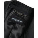 Dolce & Gabbana Black Double Breasted Trench Coat Jacket JKT3857-50