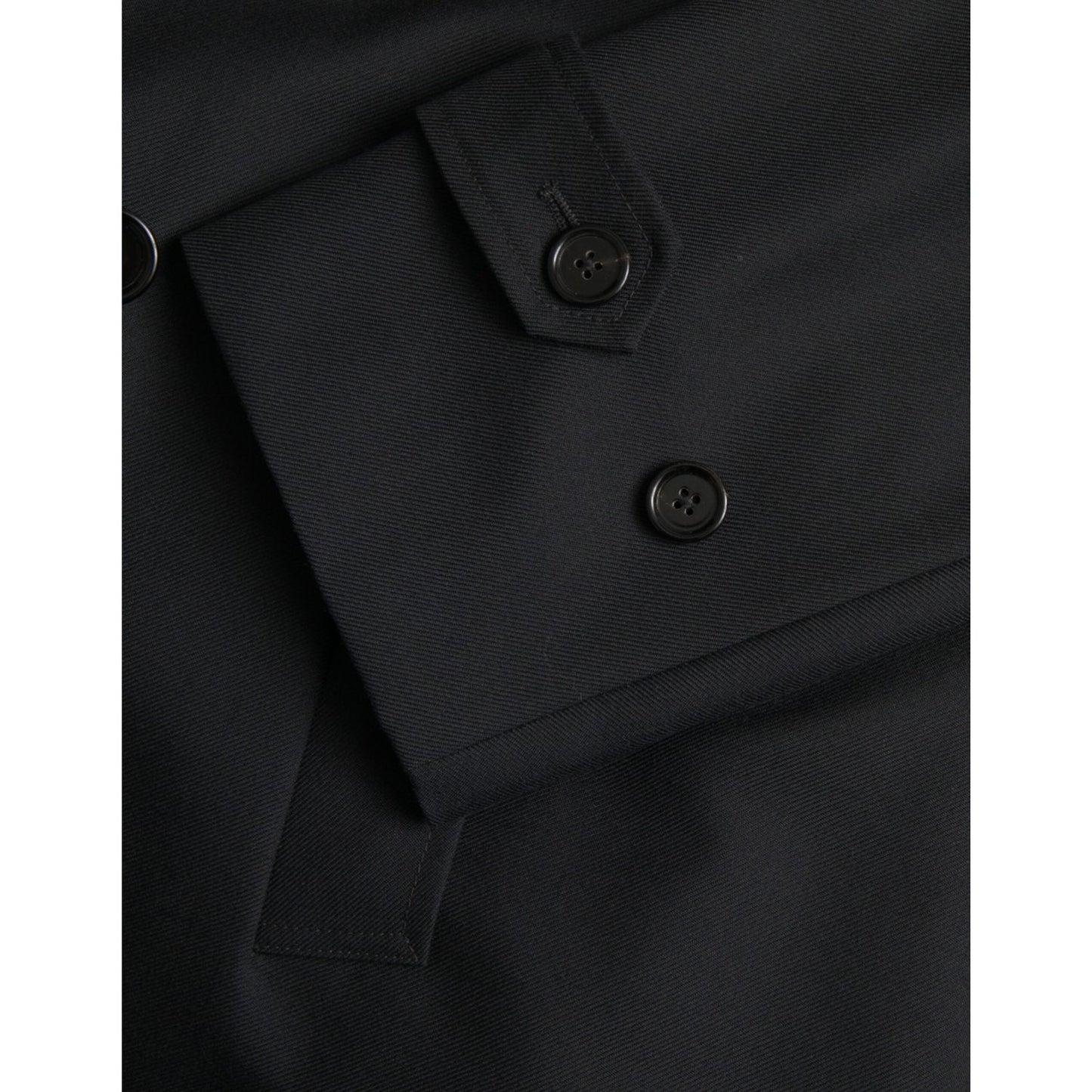 Dolce & Gabbana Black Double Breasted Trench Coat Jacket JKT3857-50
