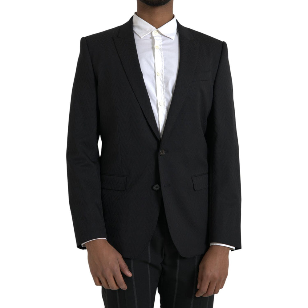 Dolce & Gabbana Black MARTINI Slim Fit Jacket Coat Blazer JKT4057-48