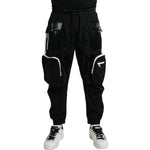 Dolce & Gabbana Black Nylon Cargo Jogger Men Sweatpants Pants PAN75072-48