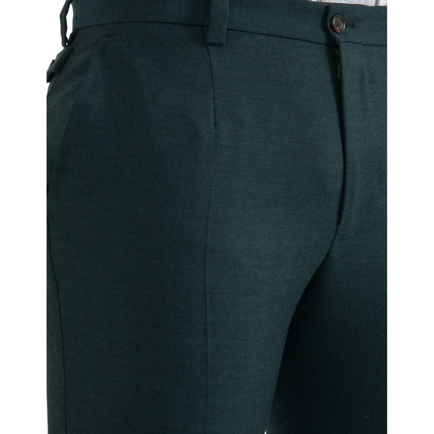 Dolce & Gabbana Green Wool Skinny Slim Dress Pants PAN75316-48