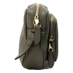 Burberry Small Branded Dark Fern Green Grainy Leather Camera Crossbody Bag 56002
