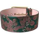 Dolce & Gabbana Multicolor Floral Jacquard Lurex Gold Buckle Belt BEL9159-90