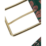Dolce & Gabbana Multicolor Floral Jacquard Lurex Gold Buckle Belt BEL9159-90