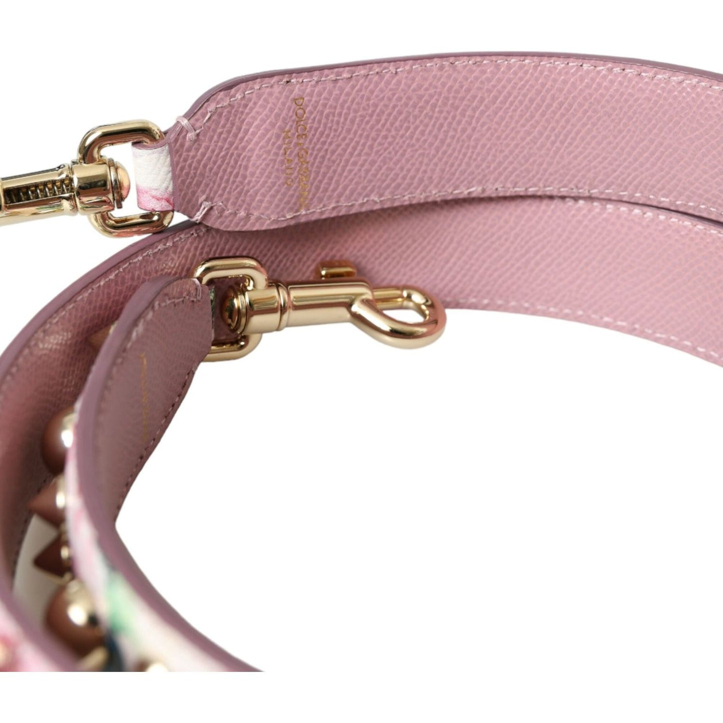 Dolce & Gabbana Pink Floral Handbag Accessory Shoulder Strap WMB309