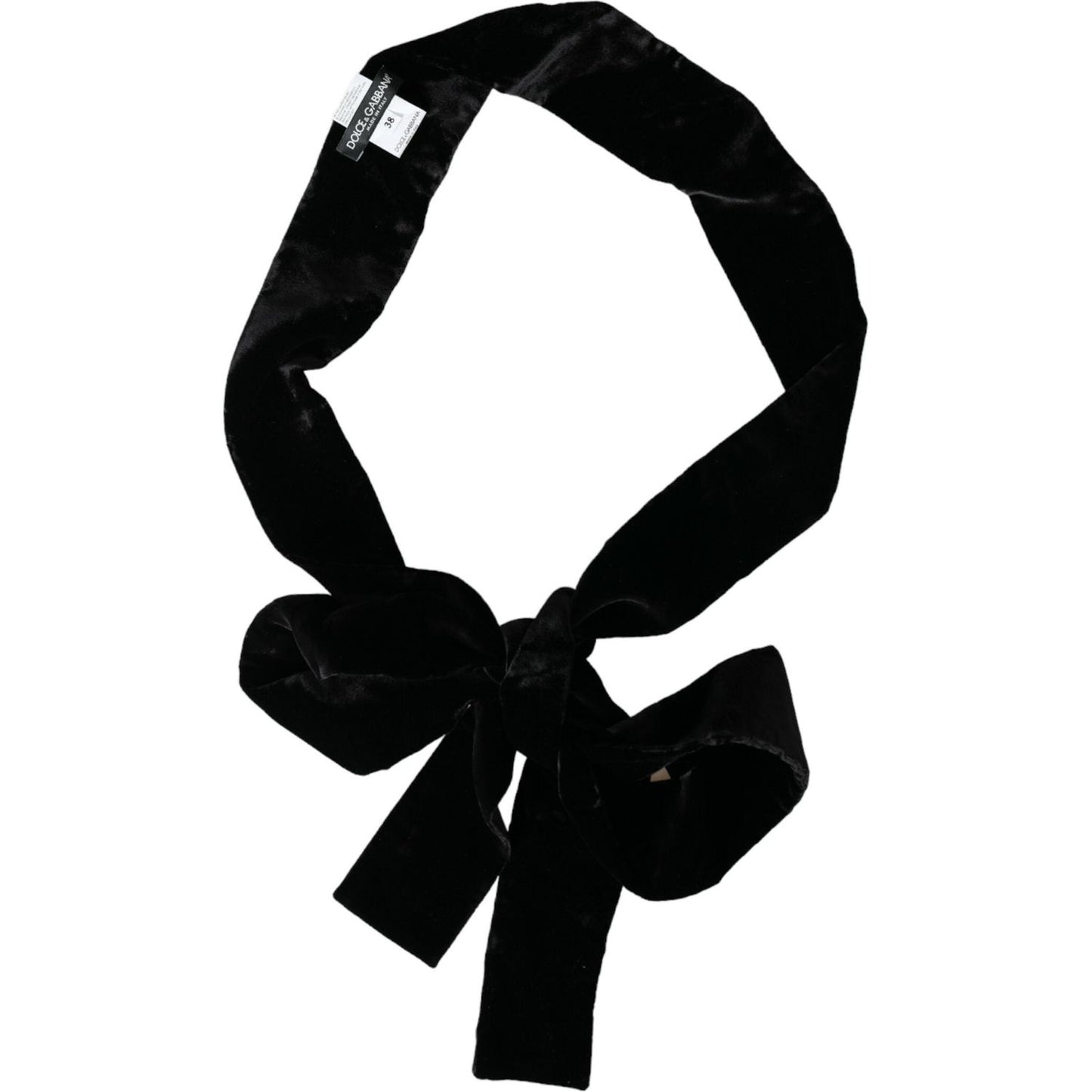 Dolce & Gabbana Black Viscose Wide Waist Women Belt WMB380-38