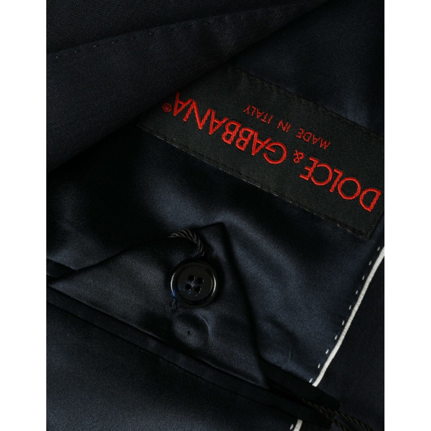 Dolce & Gabbana Dark Blue Wool Single Breasted Coat Blazer JKT4019-54