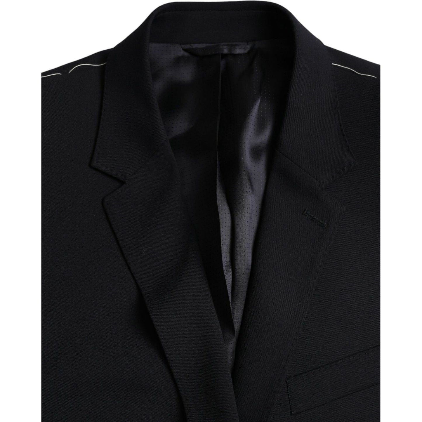 Dolce & Gabbana Black MARTINI Single Breasted Coat Blazer JKT4021-54