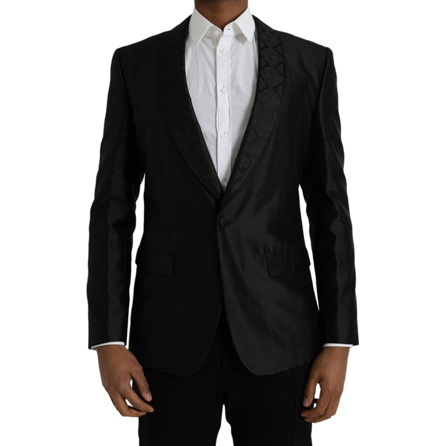 Dolce & Gabbana Black MARTINI Single Breasted Coat Blazer JKT4023-48
