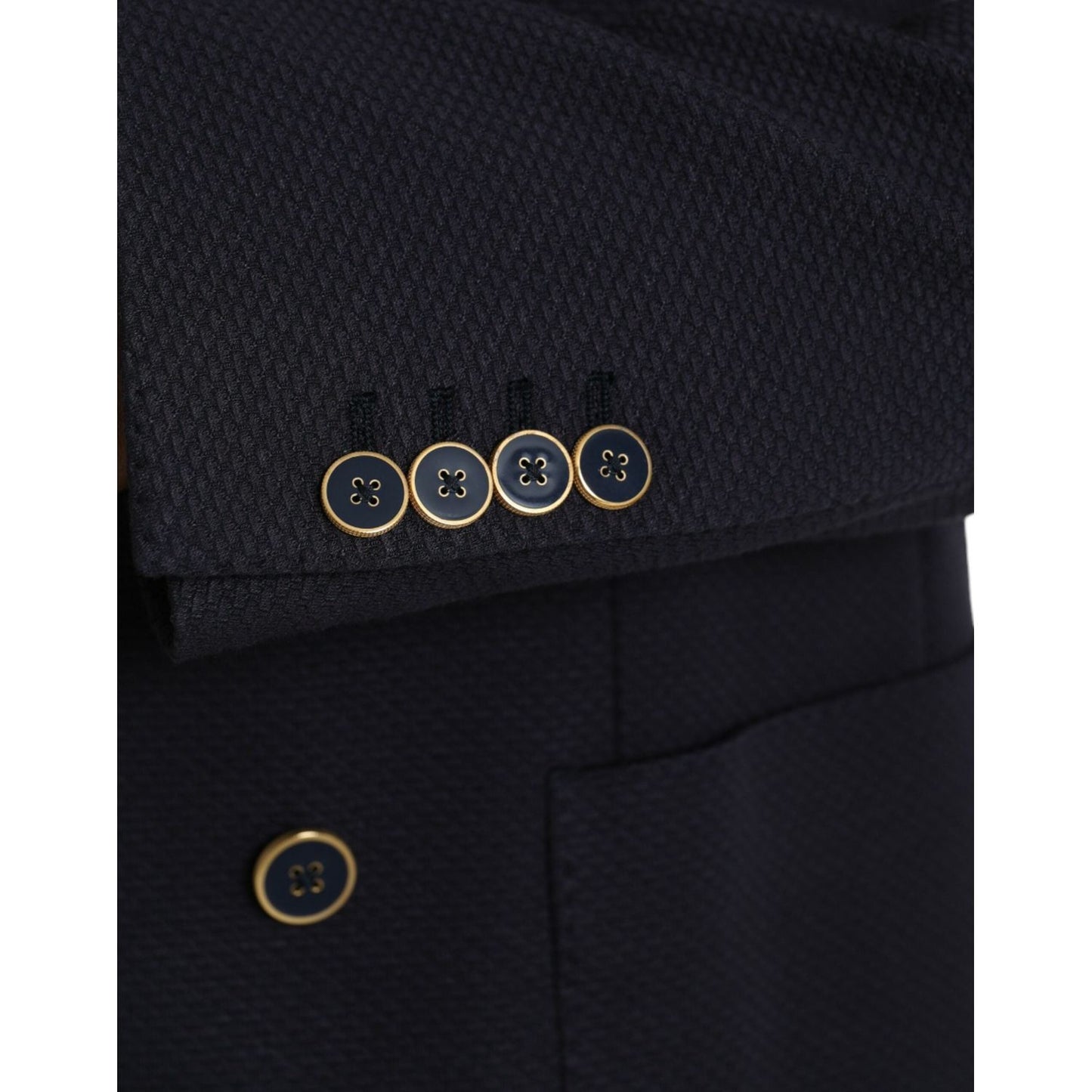 Dolce & Gabbana Dark Blue Crown Bee Double Breasted Blazer JKT4039-48