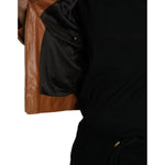 Dolce & Gabbana Brown Lamb Leather Full Zip Blouson Jacket JKT4047-44