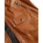Dolce & Gabbana Brown Lamb Leather Full Zip Blouson Jacket JKT4047-44