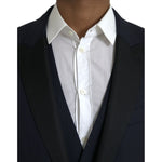 Dolce & Gabbana Dark Blue MARTINI Wool Formal 3 Piece Suit KOS2216-50