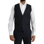 Dolce & Gabbana Dark Blue MARTINI Wool Formal 3 Piece Suit KOS2216-50