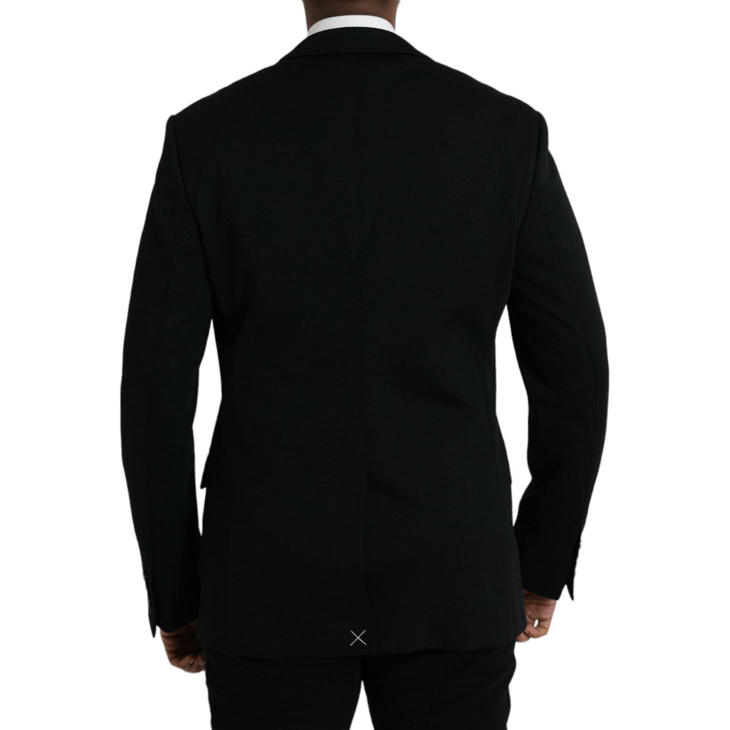 Dolce & Gabbana Black Wool Single Breasted Coat Blazer KOS2238-54