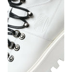 Dolce & Gabbana White Vulcano Trekking Men Ankle Boots Shoes MV5635-42