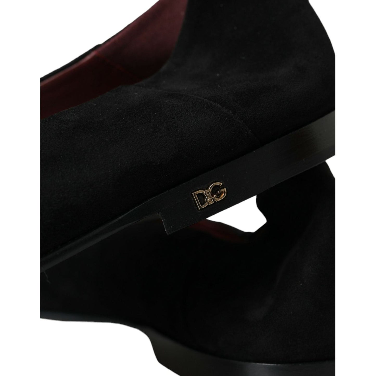 Dolce & Gabbana Black Suede Loafers Formal Dress Slip On Shoes MV5689-41.5