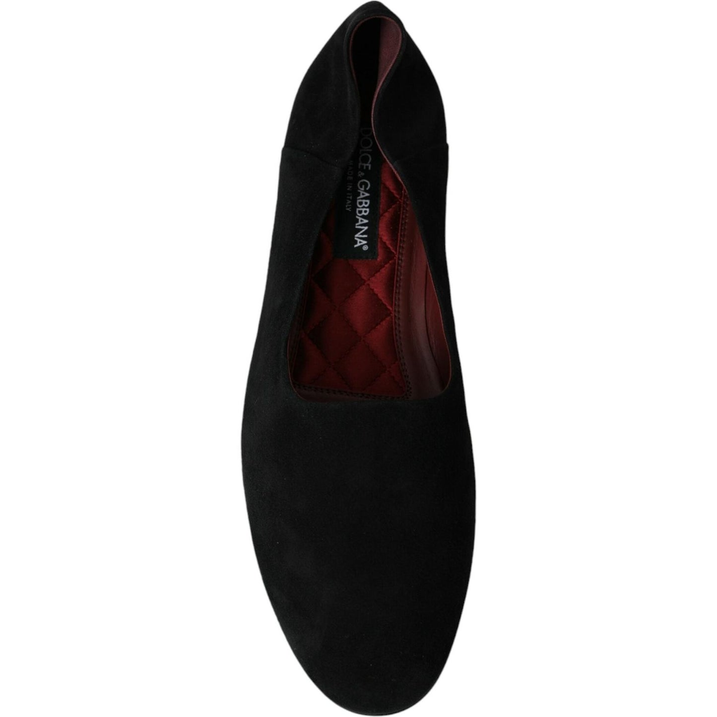 Dolce & Gabbana Black Suede Loafers Formal Dress Slip On Shoes MV5689-41.5