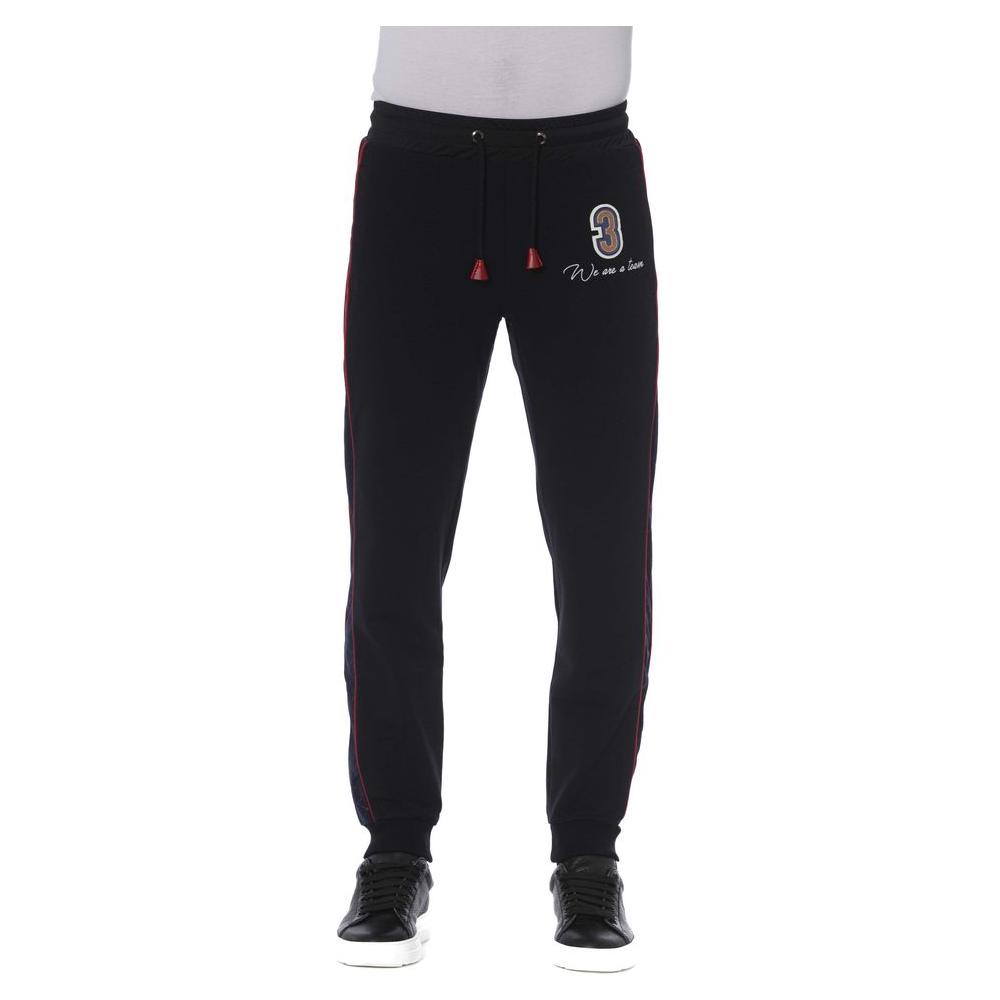 Trussardi Black Cotton Men's Sports Pant TR-24075-S