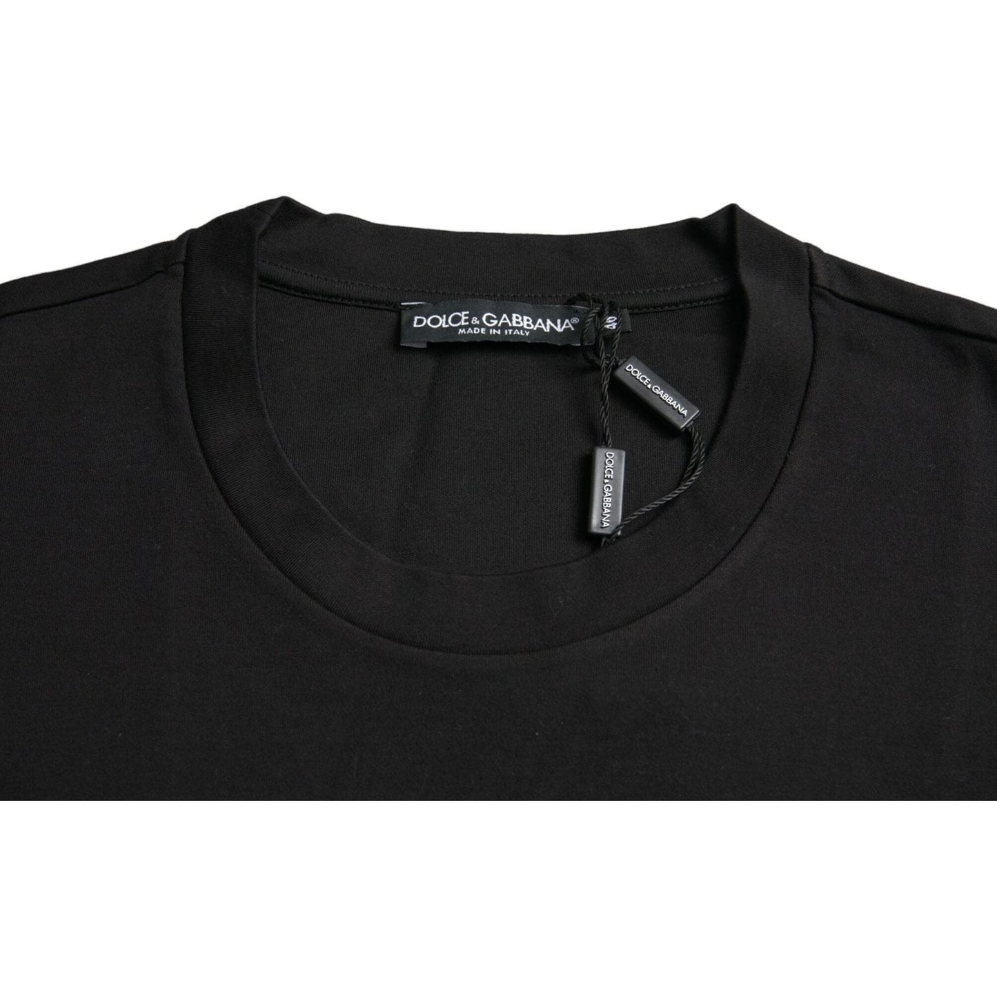 Dolce & Gabbana Black With Love Always Crew Neck Top T-shirt TSH84551-46