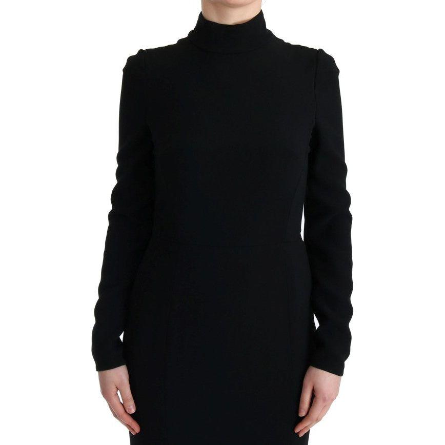 Dolce & Gabbana Black Stretch Long Gown Sheath Dress SIG60666-1