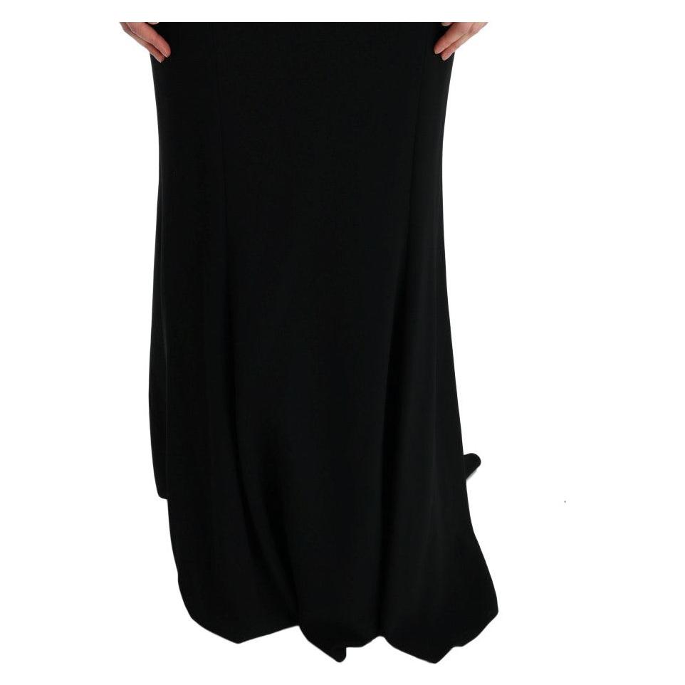 Dolce & Gabbana Black Stretch Long Gown Sheath Dress SIG60666-1