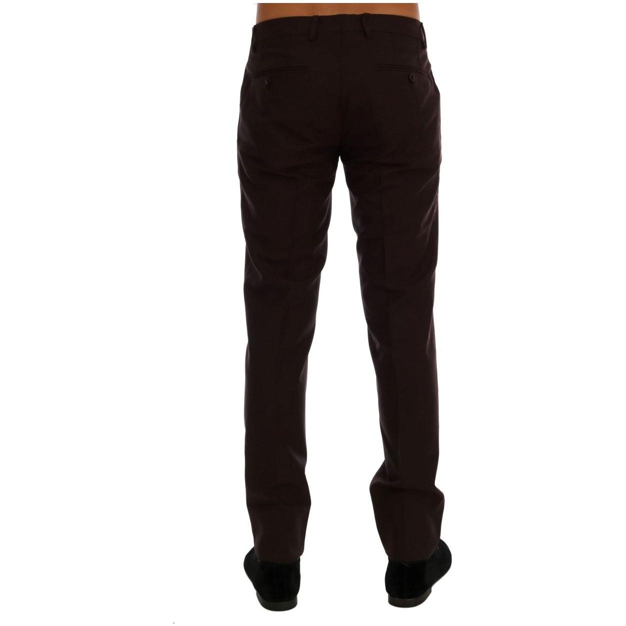 Dolce & Gabbana Purple Wool Stretch Formal Pants PAN60731-6