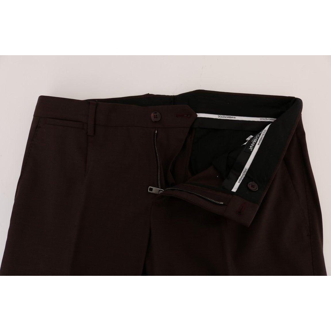 Dolce & Gabbana Purple Wool Stretch Formal Pants PAN60731-6