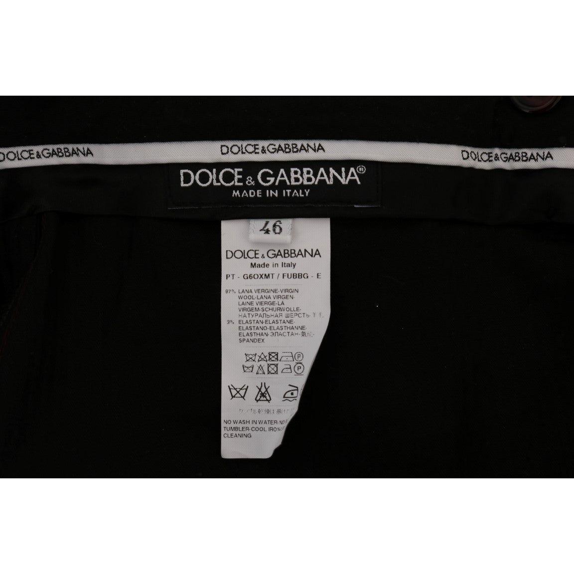 Dolce & Gabbana Purple Wool Stretch Formal Pants PAN60731-6