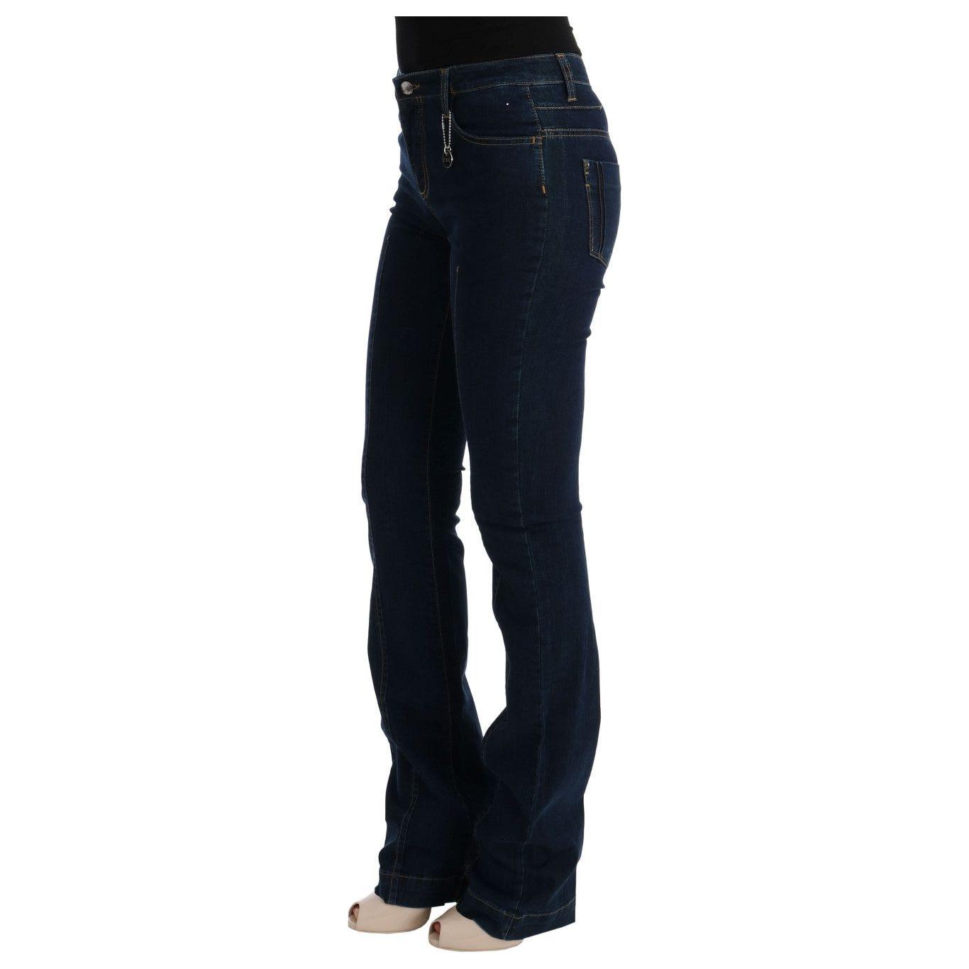 Costume National Blue Cotton Bootcut Flared Jeans SIG30109-4