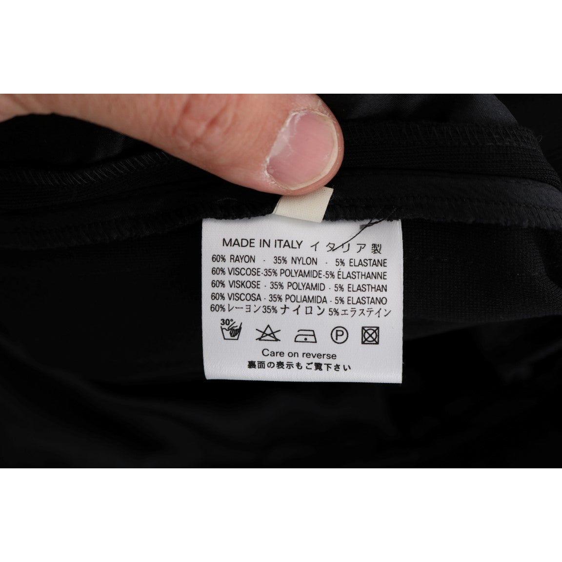 Ermanno Scervino Black Viscose Flare Bootcut Pants SIG30320-1