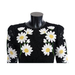 Dolce & Gabbana Black Floral Lace Chamomile Sicily Dress SIG60665-1