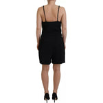 Dsquared² Black Embellished Sleeveless V-neck Jumpsuit Dress DR28909-38