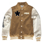 Comme Des Fuckdown Chic Cotton and Faux Leather Bomber Jacket CO-11488-M