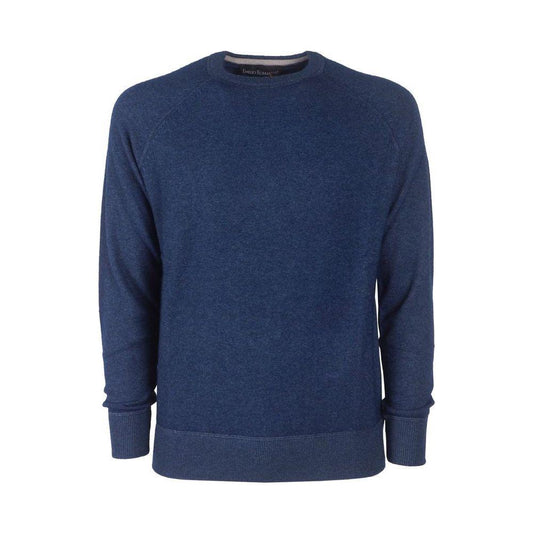 Emilio Romanelli Blue Cashmere Men Sweater