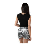 Comme Des Fuckdown Chic Monochrome Palms Cotton Shorts CO-9575-XS