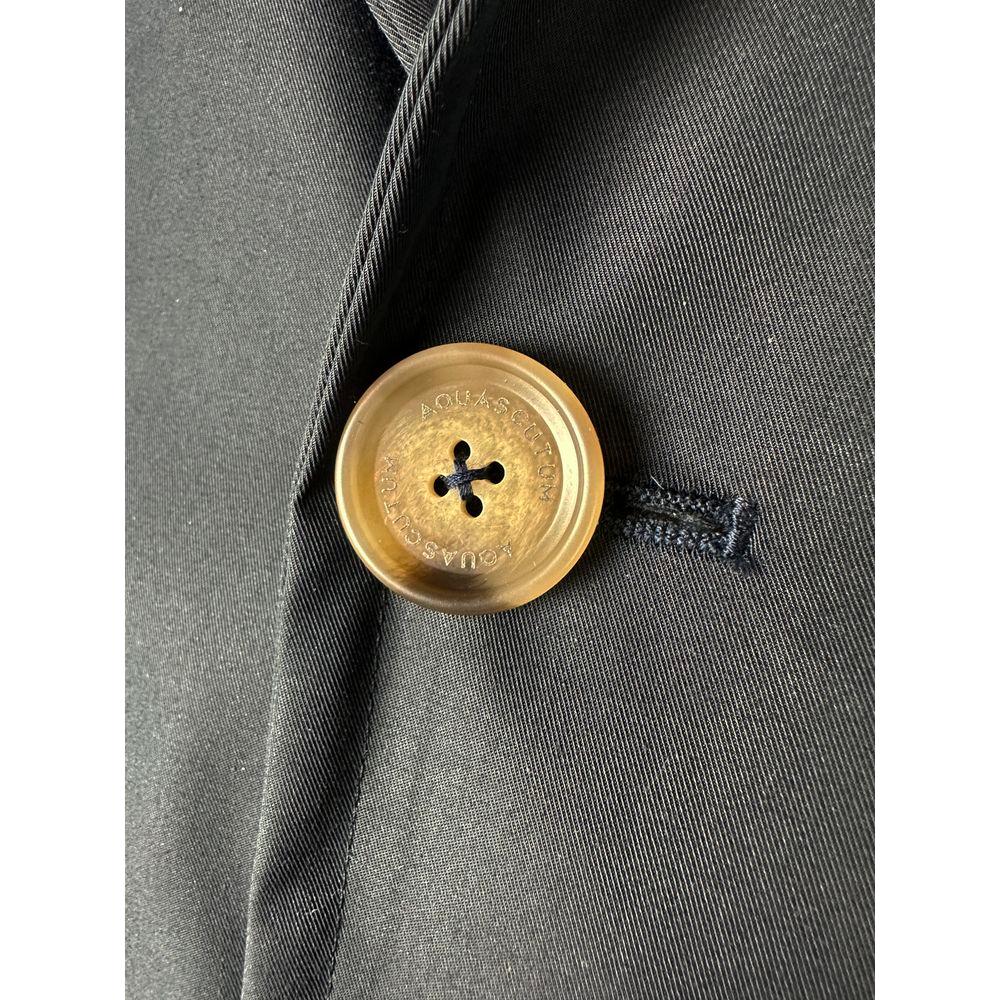 Aquascutum Blue Cotton Men Jacket AQ-9268-IT48 | M