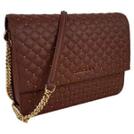 Baldinini Trend Brown Calfskin Women Crossbody Bag BA-12272